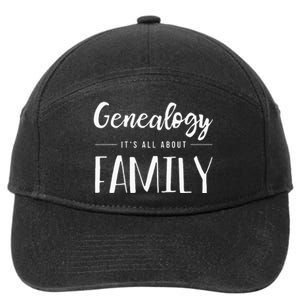 Genealogy Family Tree Genealogist Ancestry Ancestor Gift 7-Panel Snapback Hat