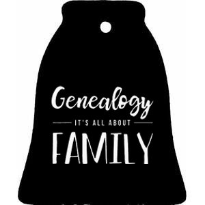 Genealogy Family Tree Genealogist Ancestry Ancestor Gift Ceramic Bell Ornament