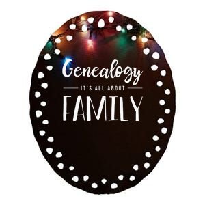 Genealogy Family Tree Genealogist Ancestry Ancestor Gift Ceramic Oval Ornament