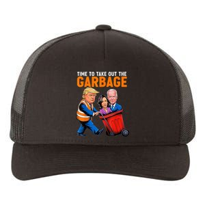 Garbage For Trump 2024 Funny Time To Take Out Garbage Biden Yupoong Adult 5-Panel Trucker Hat