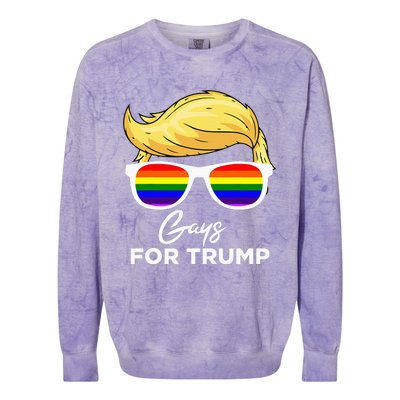 Gays For Trump 2024 Election Donald Trump President Colorblast Crewneck Sweatshirt