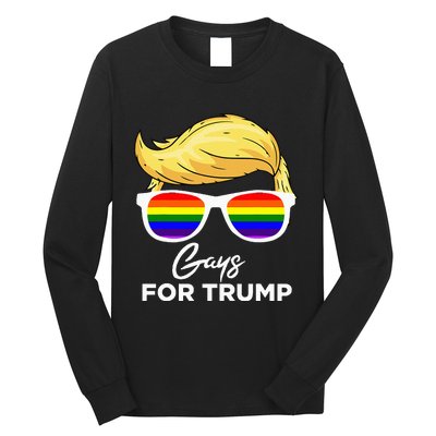 Gays For Trump 2024 Election Donald Trump President Long Sleeve Shirt