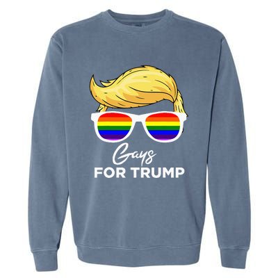 Gays For Trump 2024 Election Donald Trump President Garment-Dyed Sweatshirt