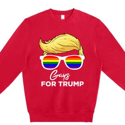 Gays For Trump 2024 Election Donald Trump President Premium Crewneck Sweatshirt