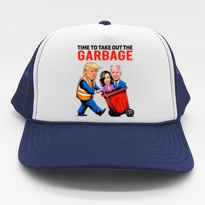 Garbage For Trump 2024 Time To Take Out Garbage Trucker Hat