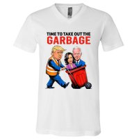 Garbage For Trump 2024 Time To Take Out Garbage V-Neck T-Shirt