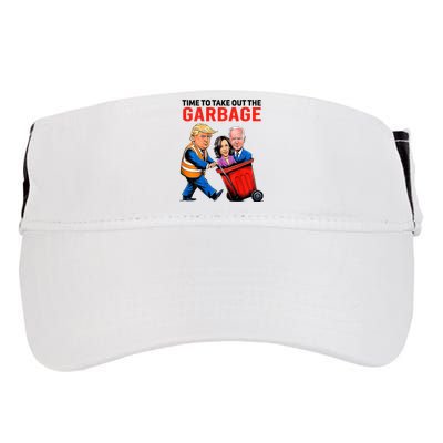 Garbage For Trump 2024 Time To Take Out Garbage Adult Drive Performance Visor