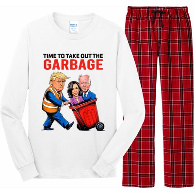 Garbage For Trump 2024 Time To Take Out Garbage Long Sleeve Pajama Set