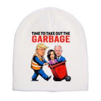 Garbage For Trump 2024 Time To Take Out Garbage Short Acrylic Beanie