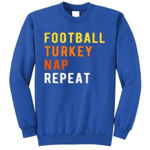 Gaming Football Turkey Nap Repeat Pumpkin  Thanksgiving Tall Sweatshirt