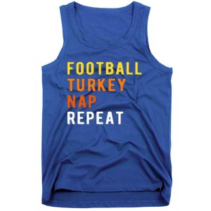 Gaming Football Turkey Nap Repeat Pumpkin  Thanksgiving Tank Top