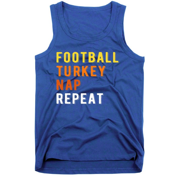 Gaming Football Turkey Nap Repeat Pumpkin  Thanksgiving Tank Top