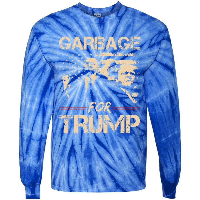 Garbage For Trump Make American Garbage Tie-Dye Long Sleeve Shirt