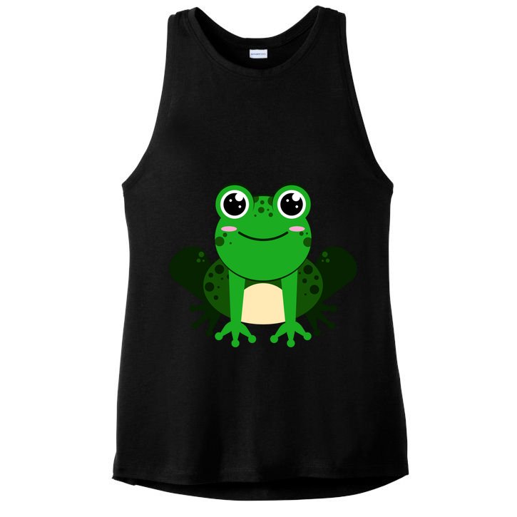 Green Frog True Toad Amphibian Froggy Lover Tadpole Gift Ladies PosiCharge Tri-Blend Wicking Tank