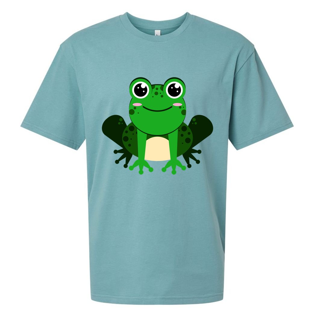 Green Frog True Toad Amphibian Froggy Lover Tadpole Gift Sueded Cloud Jersey T-Shirt