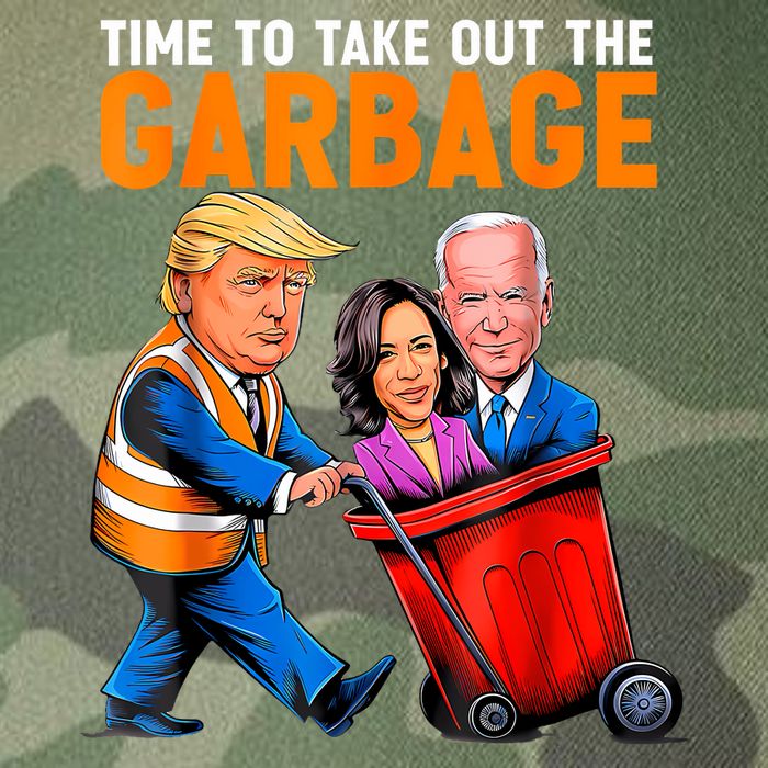 Garbage For Trump 2024 Funny Time To Take Out Garbage Biden Legacy Tie Dye Trucker Hat
