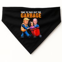 Garbage For Trump 2024 Funny Time To Take Out Garbage Biden USA-Made Doggie Bandana