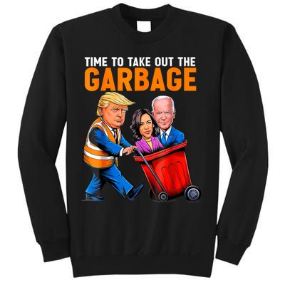 Garbage For Trump 2024 Funny Time To Take Out Garbage Biden Sweatshirt