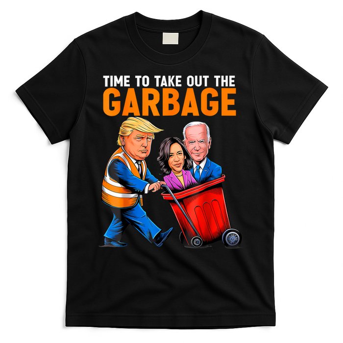Garbage For Trump 2024 Funny Time To Take Out Garbage Biden T-Shirt