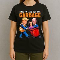 Garbage For Trump 2024 Funny Time To Take Out Garbage Biden T-Shirt