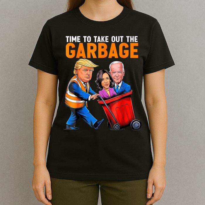 Garbage For Trump 2024 Funny Time To Take Out Garbage Biden T-Shirt