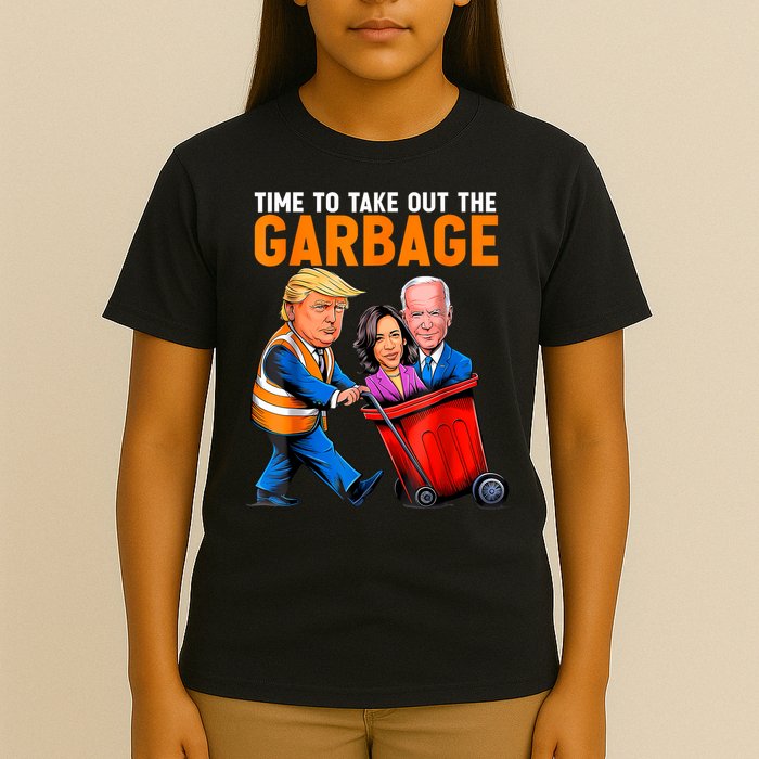 Garbage For Trump 2024 Funny Time To Take Out Garbage Biden T-Shirt