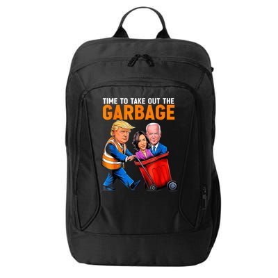 Garbage For Trump 2024 Funny Time To Take Out Garbage Biden City Backpack