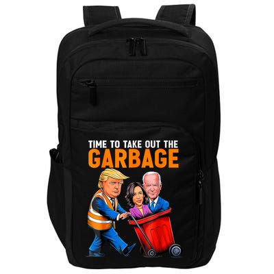Garbage For Trump 2024 Funny Time To Take Out Garbage Biden Impact Tech Backpack