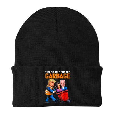 Garbage For Trump 2024 Funny Time To Take Out Garbage Biden Beanie