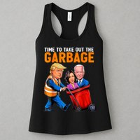 Garbage For Trump 2024 Funny Time To Take Out Garbage Biden Womens Tank Top