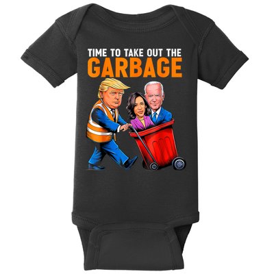 Garbage For Trump 2024 Funny Time To Take Out Garbage Biden Baby Bodysuit