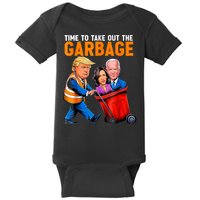 Garbage For Trump 2024 Funny Time To Take Out Garbage Biden Baby Bodysuit
