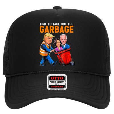 Garbage For Trump 2024 Funny Time To Take Out Garbage Biden Trucker Hat