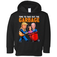 Garbage For Trump 2024 Funny Time To Take Out Garbage Biden Toddler Hoodie