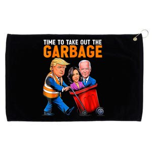 Garbage For Trump 2024 Funny Time To Take Out Garbage Biden Grommeted Golf Towel