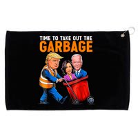 Garbage For Trump 2024 Funny Time To Take Out Garbage Biden Grommeted Golf Towel