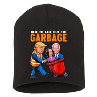 Garbage For Trump 2024 Funny Time To Take Out Garbage Biden Short Acrylic Beanie