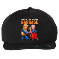 Garbage For Trump 2024 Funny Time To Take Out Garbage Biden Wool Snapback Cap