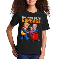 Garbage For Trump 2024 Funny Time To Take Out Garbage Biden Kids T-Shirt