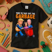 Garbage For Trump 2024 Funny Time To Take Out Garbage Biden Kids T-Shirt