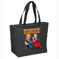 Garbage For Trump 2024 Funny Time To Take Out Garbage Biden Zip Tote Bag