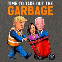 Garbage For Trump 2024 Funny Time To Take Out Garbage Biden Cotton Canvas Backpack