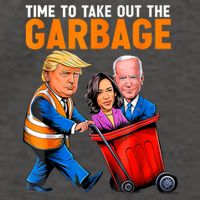 Garbage For Trump 2024 Funny Time To Take Out Garbage Biden Vector Backpack