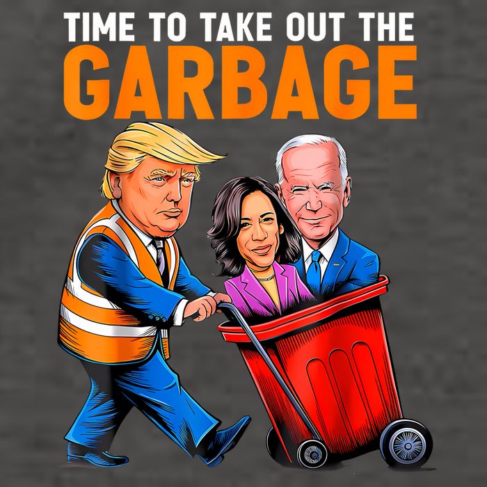 Garbage For Trump 2024 Funny Time To Take Out Garbage Biden Vector Backpack