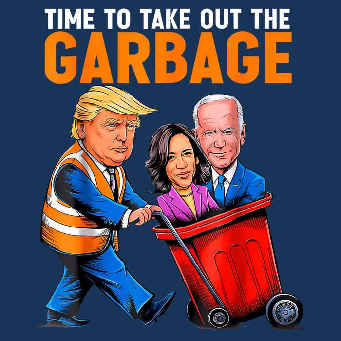 Garbage For Trump 2024 Funny Time To Take Out Garbage Biden Infant Baby Jersey Bodysuit