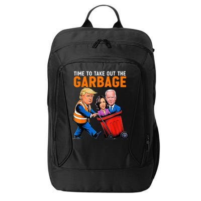 Garbage For Trump 2024 Time To Take Out Garbage Biden City Backpack