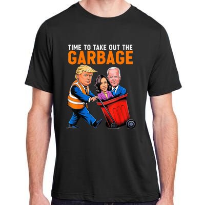 Garbage For Trump 2024 Time To Take Out Garbage Biden Adult ChromaSoft Performance T-Shirt