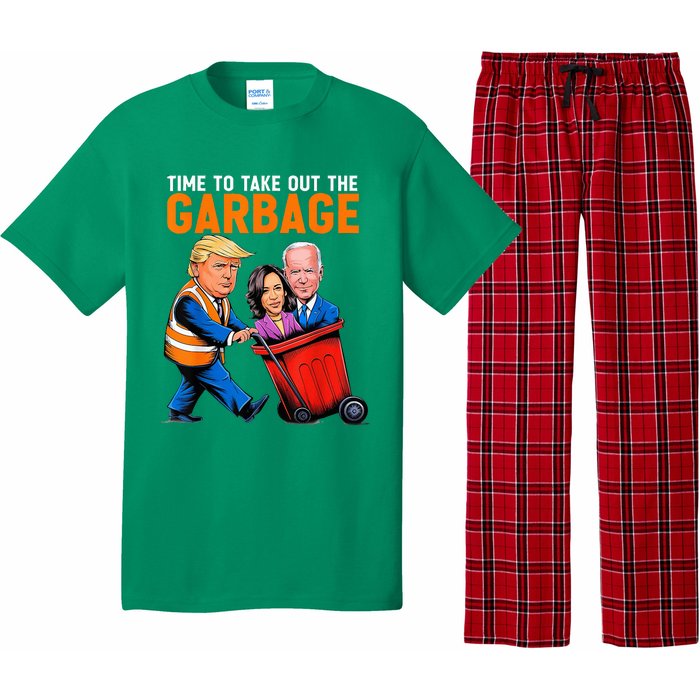 Garbage For Trump 2024 Time To Take Out Garbage Biden Pajama Set