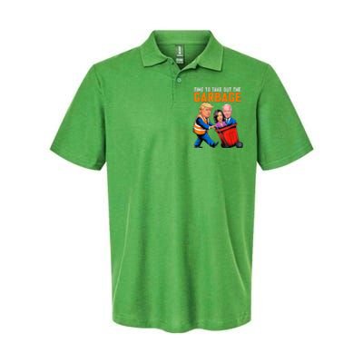 Garbage For Trump 2024 Time To Take Out Garbage Biden Softstyle Adult Sport Polo