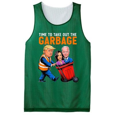 Garbage For Trump 2024 Time To Take Out Garbage Biden Mesh Reversible Basketball Jersey Tank